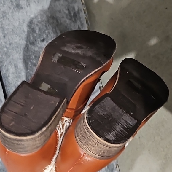 Brown Crochet Boho Style Ankle Boots New! Size6 - Picture 6 of 7